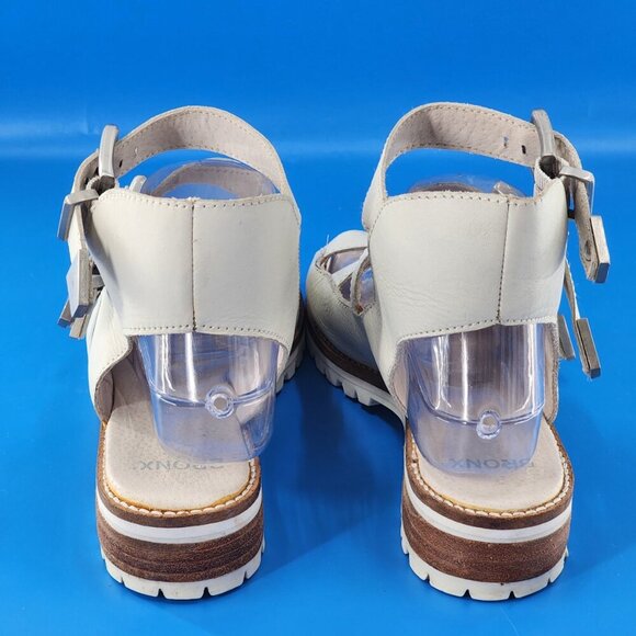 BRONX Women’s Ultra Fast Leather Gladiator‎ Sandals - Picture 6 of 12